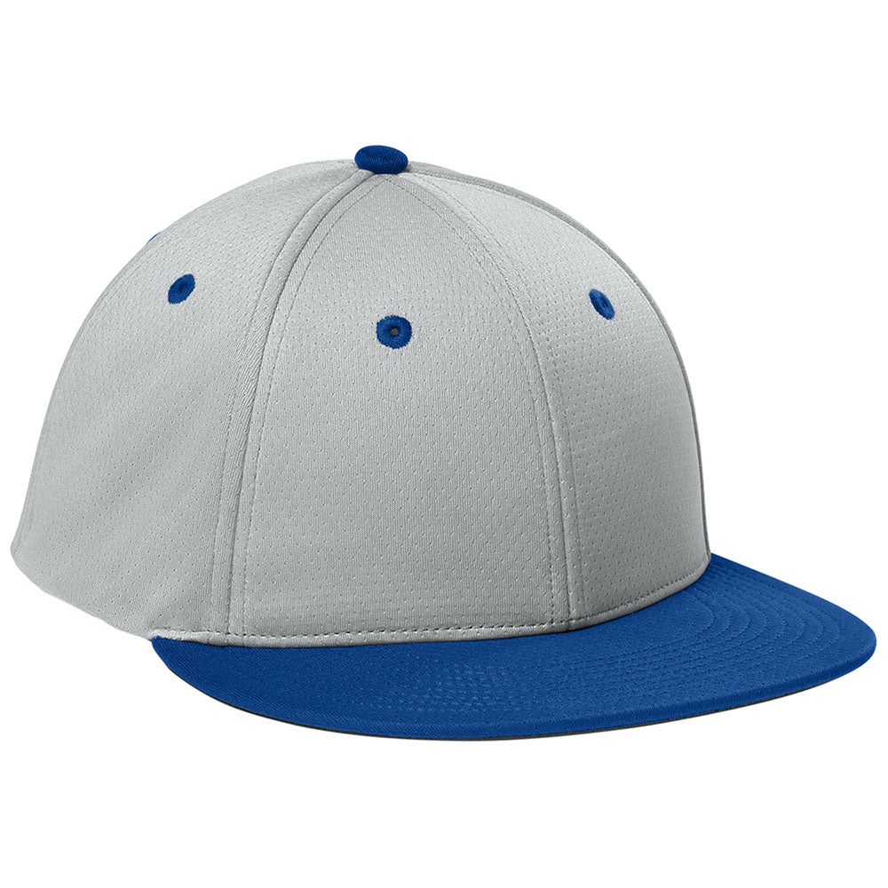 Sport-Tek Silver/True Royal/Silver Impact Mesh Stretch-Tek Cap