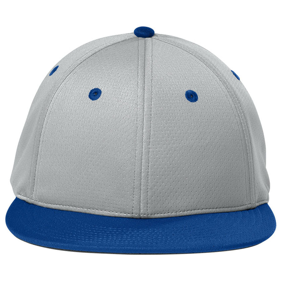Sport-Tek Silver/True Royal/Silver Impact Mesh Stretch-Tek Cap