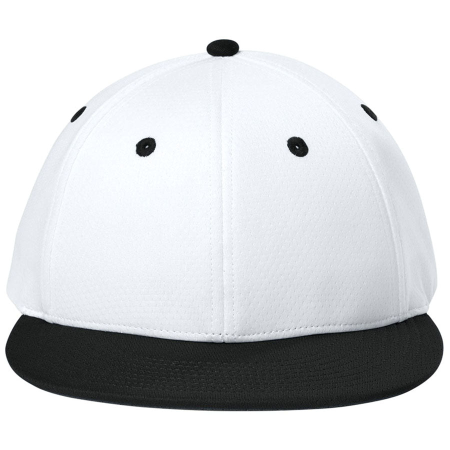 Sport-Tek White/Black/White Impact Mesh Stretch-Tek Cap