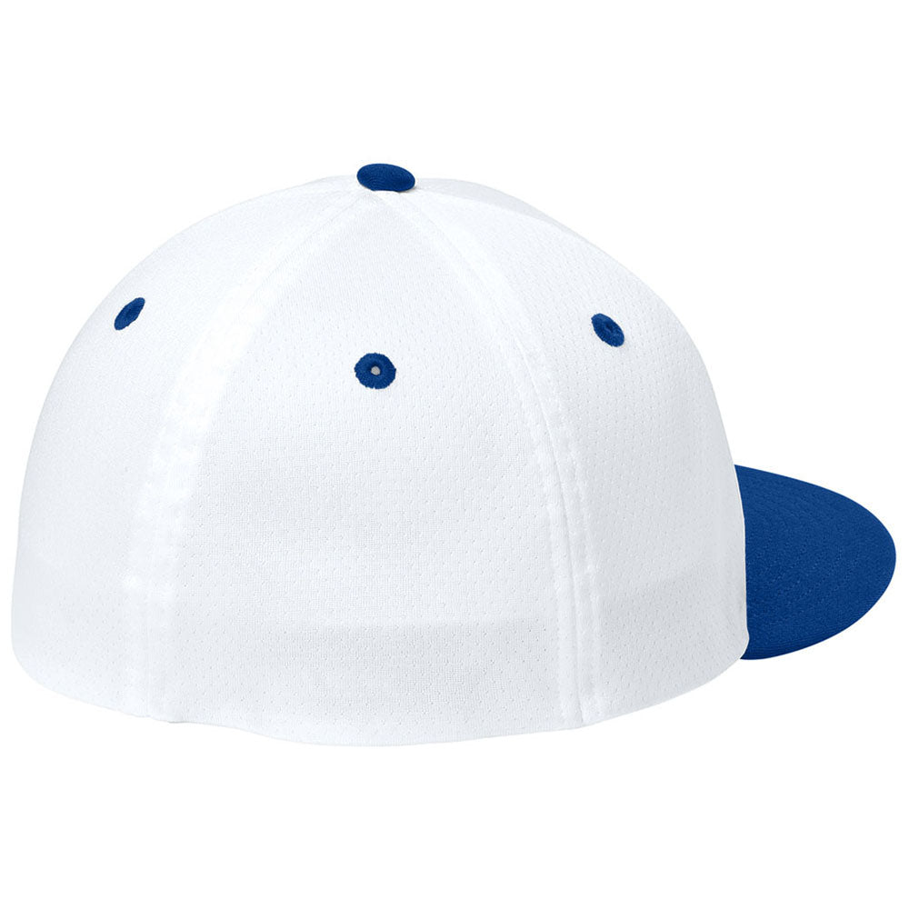 Sport-Tek White/True Royal/White Impact Mesh Stretch-Tek Cap