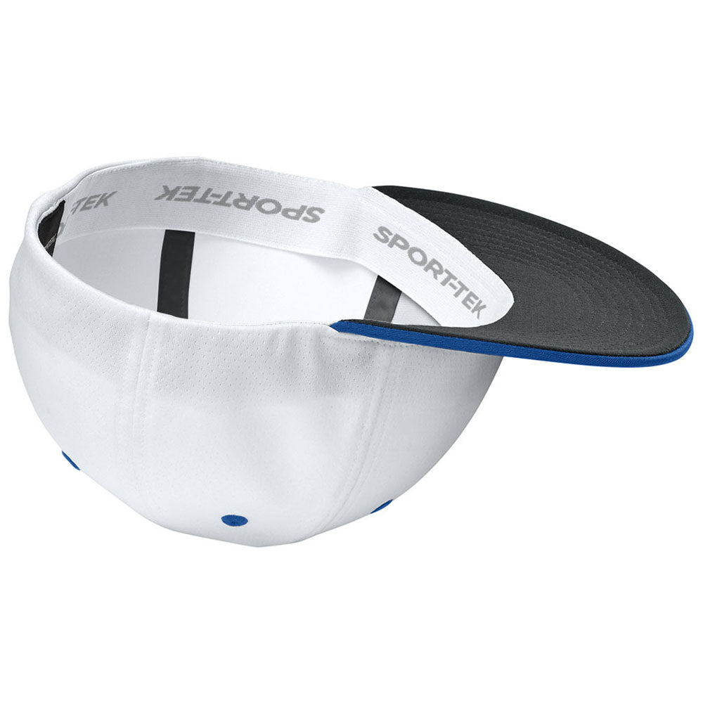 Sport-Tek White/True Royal/White Impact Mesh Stretch-Tek Cap