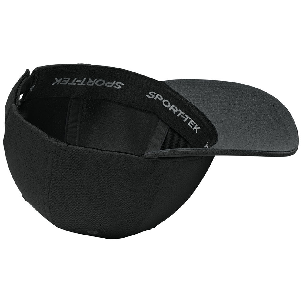 Sport-Tek Black Impact Mesh Stretch-Tek Adjustable Cap