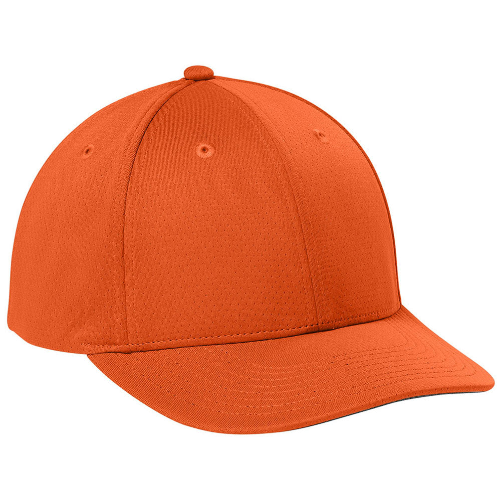 Sport-Tek Deep Orange Impact Mesh Stretch-Tek Adjustable Cap