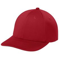 Sport-Tek Deep Red Impact Mesh Stretch-Tek Adjustable Cap