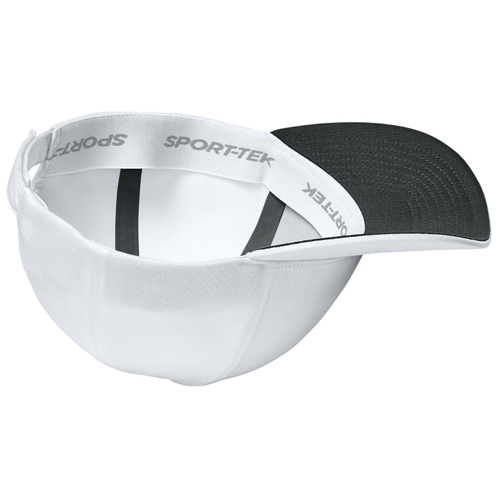 Sport-Tek White Impact Mesh Stretch-Tek Adjustable Cap