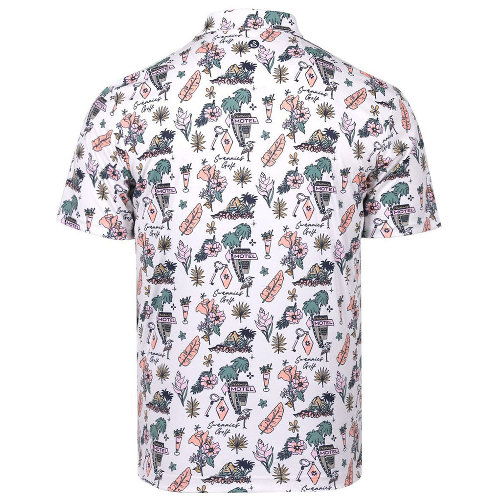 Swannies Men's Vintage White Oasis Polo