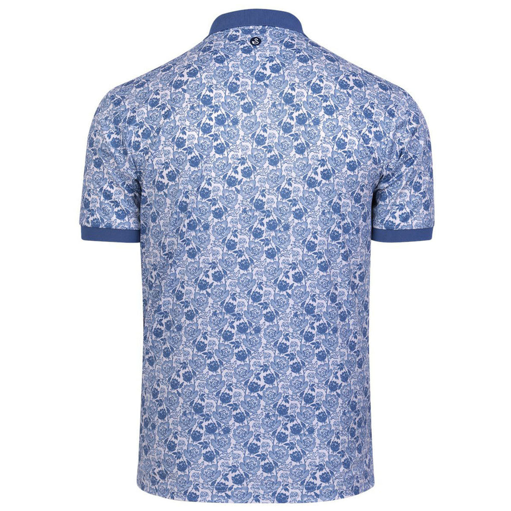 Swannies Men's Blue Shadow Haven Pique Polo