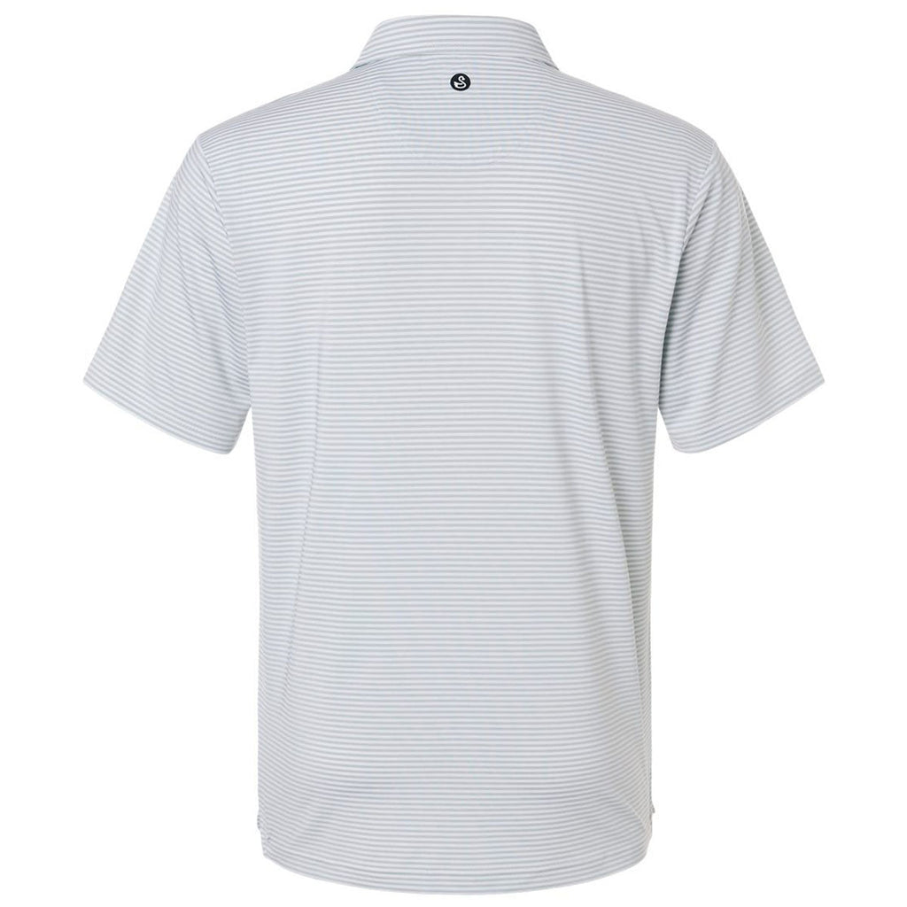 Swannies Men's Glacier White Smith Striped Polo
