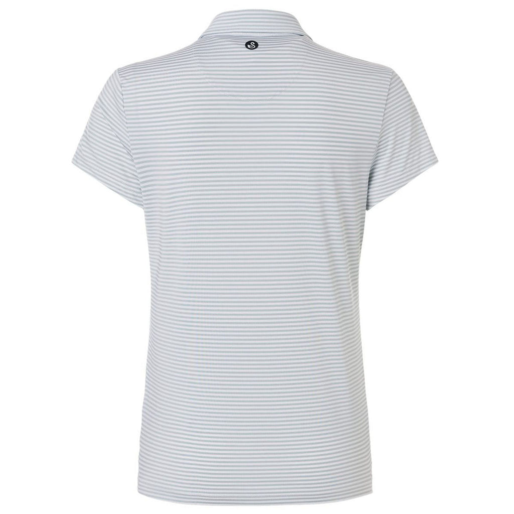 Swannies Women's Glacier White Kayla Striped Polo