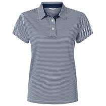Swannies Women's Navy White Kayla Striped Polo