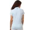 Swannies Women's Sky White Kayla Striped Polo