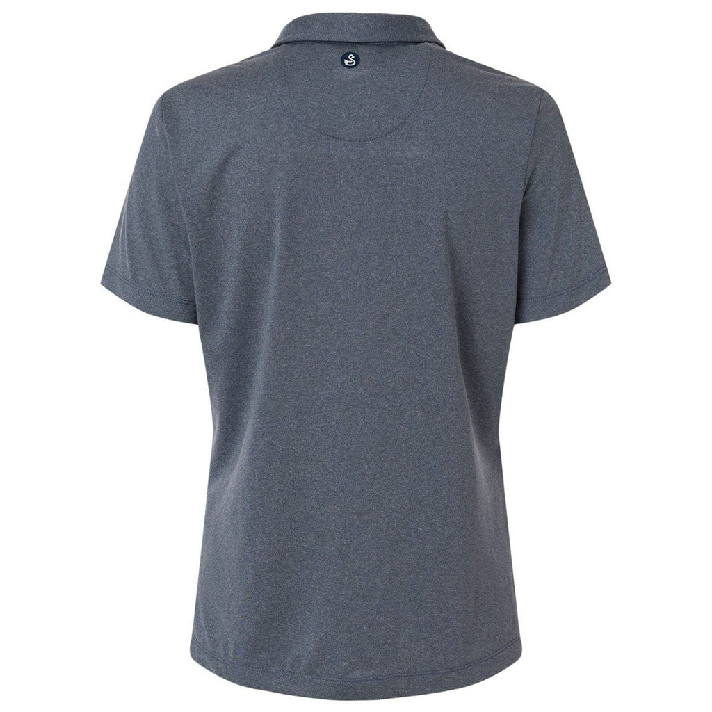 Swannies Women's Navy Heather Ella Polo