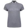 Swannies Women's Navy Heather Tara Tipped Polo