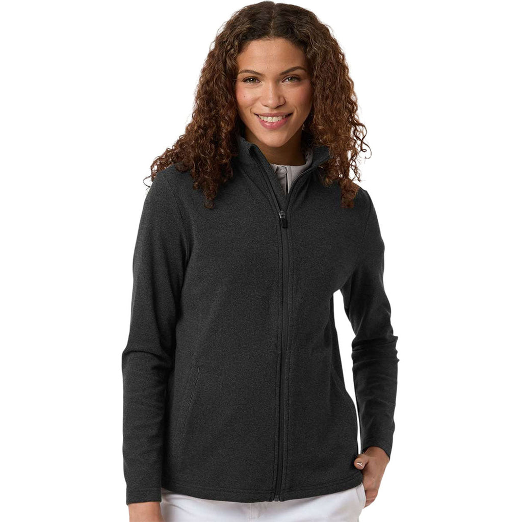 Swannies Women's Black Heather Emily Full-Zip