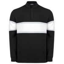 Swannies Men's Black/White Own Quarter-Zip Colorblock Pullover