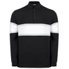 Swannies Men's Black/White Own Quarter-Zip Colorblock Pullover