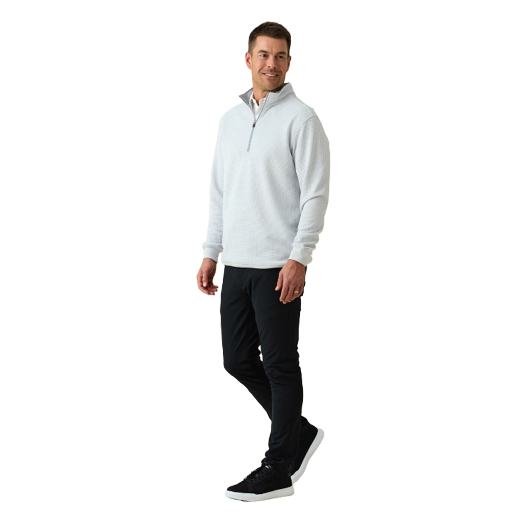 Straight Down Men's Silver Optic Quarter Zip