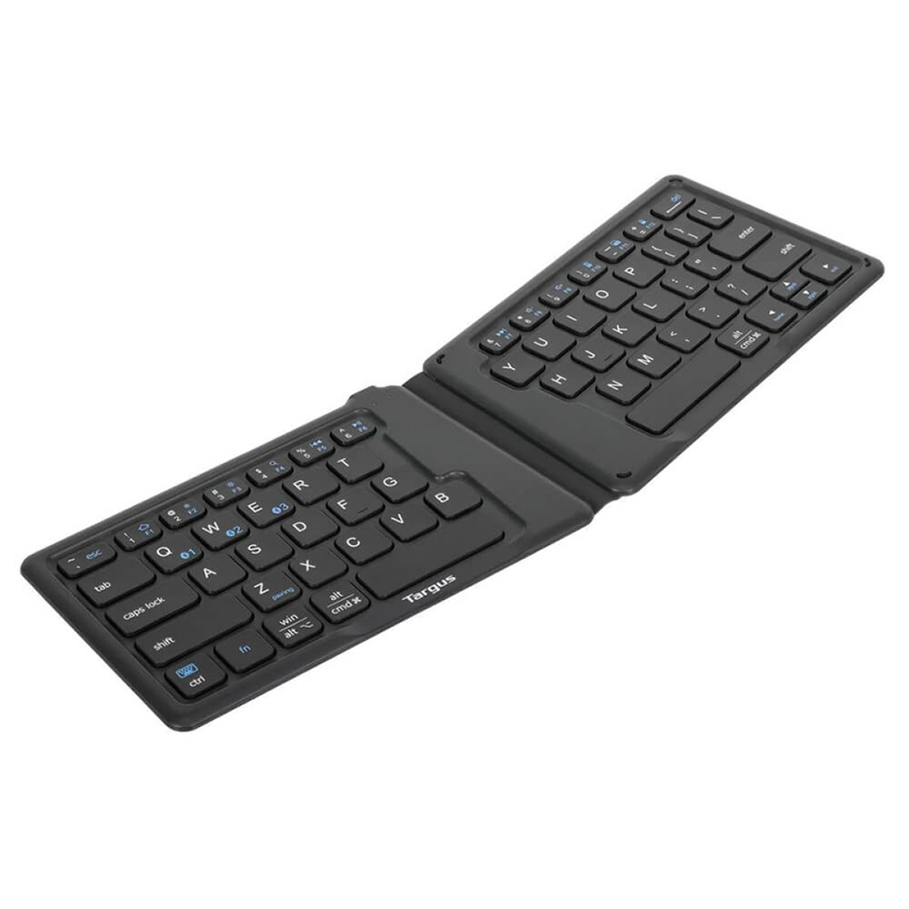 Targus Black Ergonomic Foldable Bluetooth Antimicrobial Keyboard