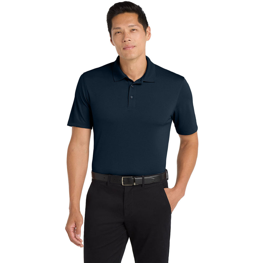 Port Authority Men's River Blue Navy Tall Dry Zone UV Micro-Mesh Polo