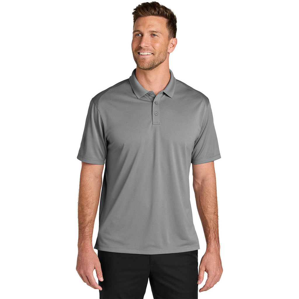 Port Authority Men's Gusty Grey Tall Wearever Performance Pique Polo