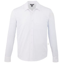 Elevate Men's White TATRA Eco Knit Long Sleeve Button Up Shirt