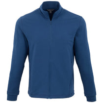 Elevate Men's River Blue Lyon Eco Stretch Knit Full Zip Lightweight Jacket