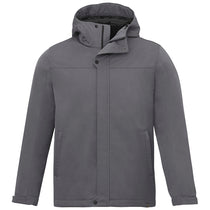 Elevate Men's Steel Grey Lena Eco Water Repellent Insulated Jacket With Hoodie