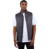 Elevate Men's Grey Storm Telluride Lightweight Packable Insulated Puffer Vest