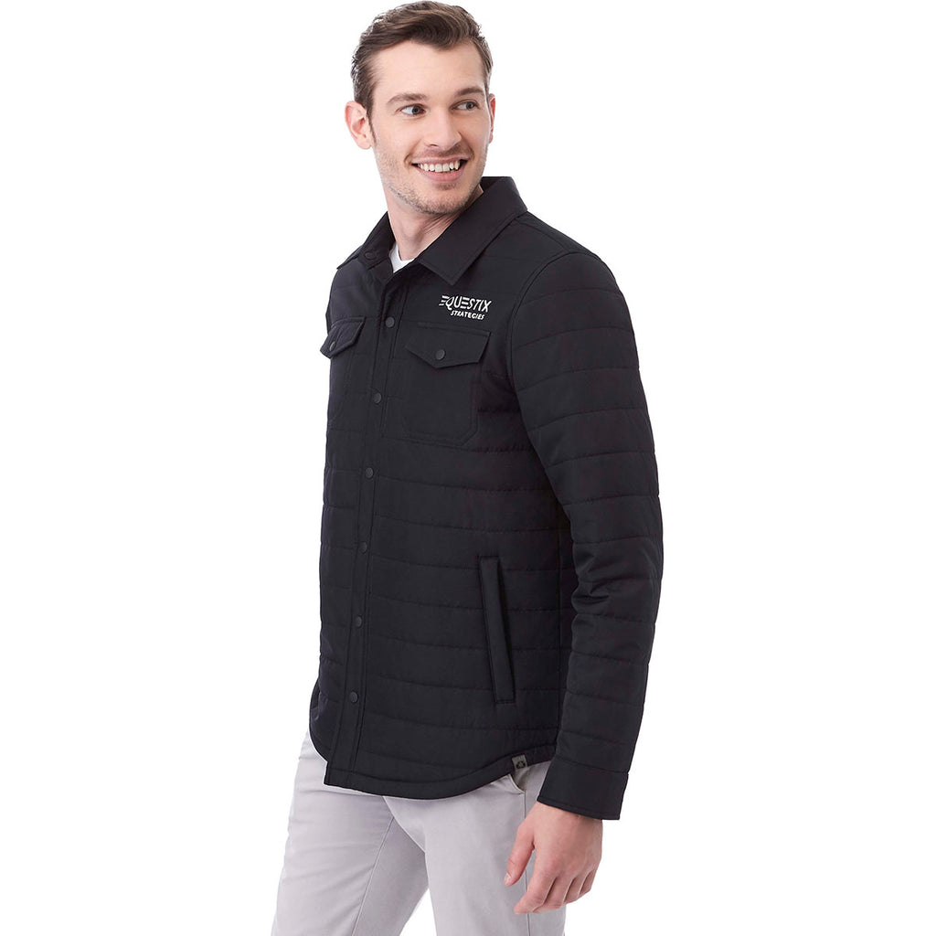 Elevate Men's Black Porter Eco Insulated Lightweight Shacket