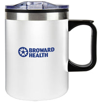 SnugZ White Eden 14oz. Travel Mug with Handle & Lock Lid