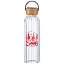 SnugZ Cool Grey Rawlins 21oz Glass Bottle w Bamboo Lid