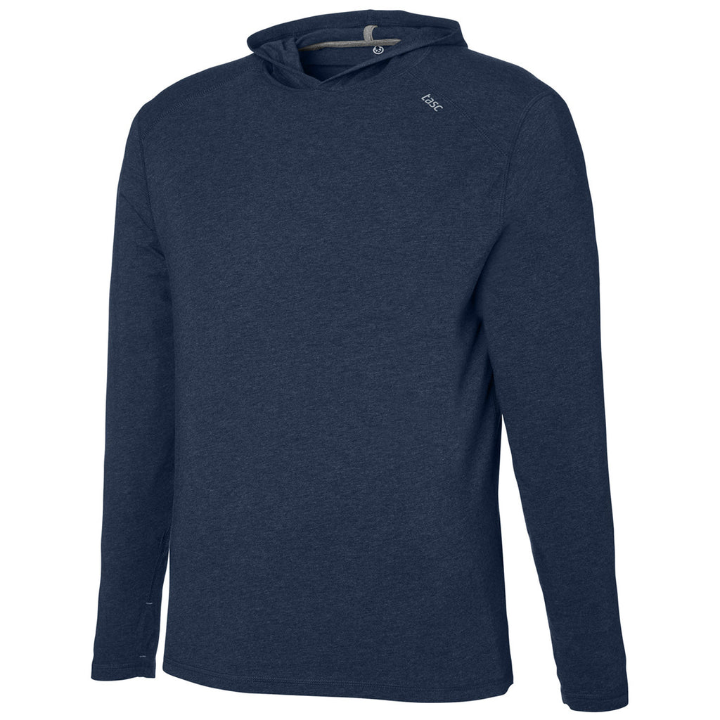 tasc Men's Classc Navy Heather Carrollton Lightweight Hooded Pullover