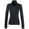 Elevate Women's Black Lyon Eco Stretch Knit Full Zip Jacket