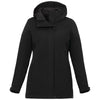 Elevate Women's Black Lena Eco Water Repellent Insulated Jacket With Hoodie