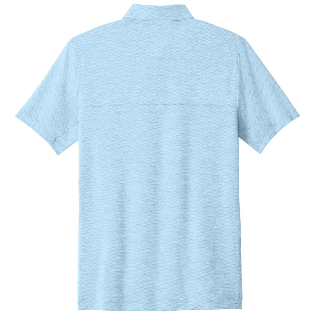 TravisMathew Men's Airy Blue Heather Onward Polo