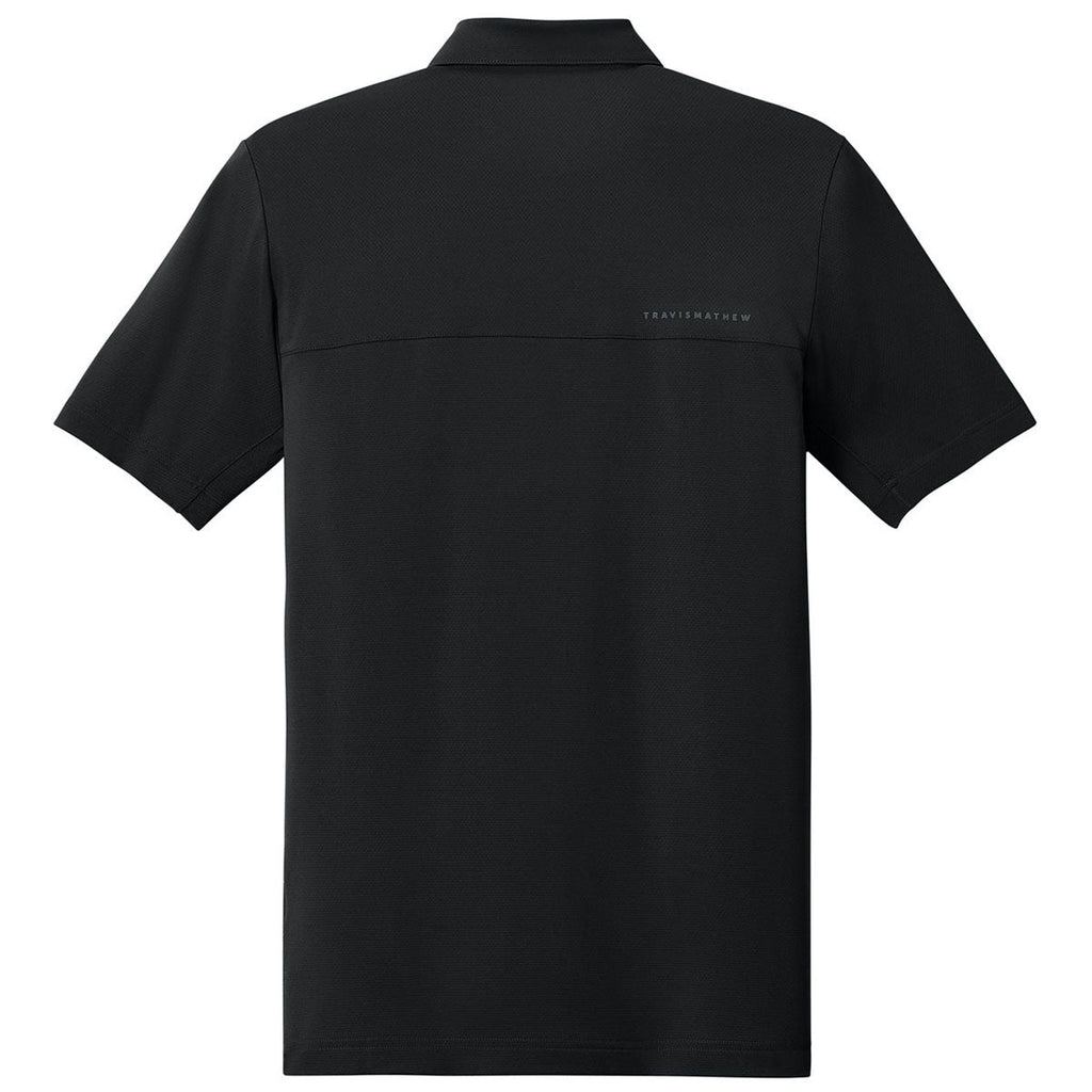 TravisMathew Men's Black Onward Polo