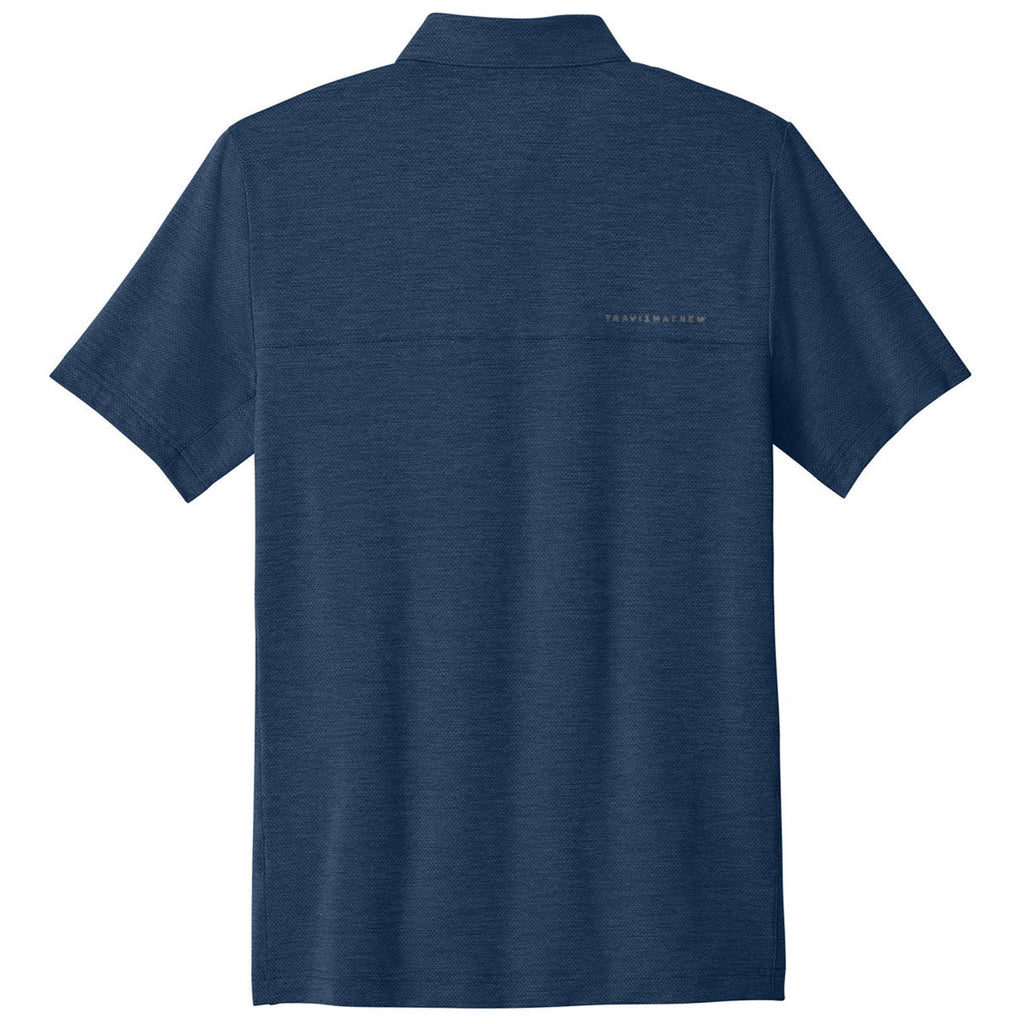 TravisMathew Men's Navy Heather Onward Polo