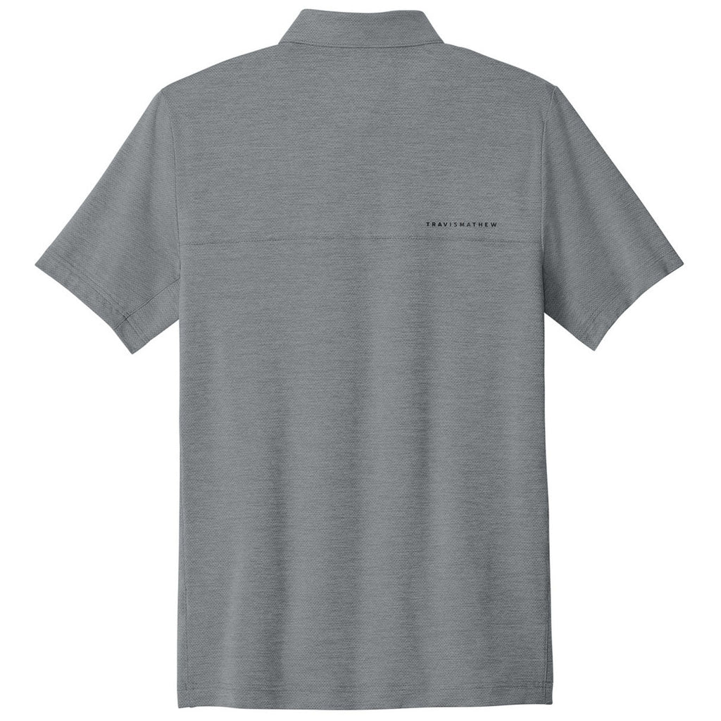 TravisMathew Men's Quiet Shade Grey Heather Onward Polo