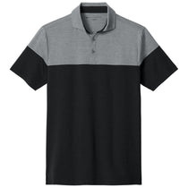 TravisMathew Men's Quiet Shade Grey Heather/Black Onward Colorblock Polo