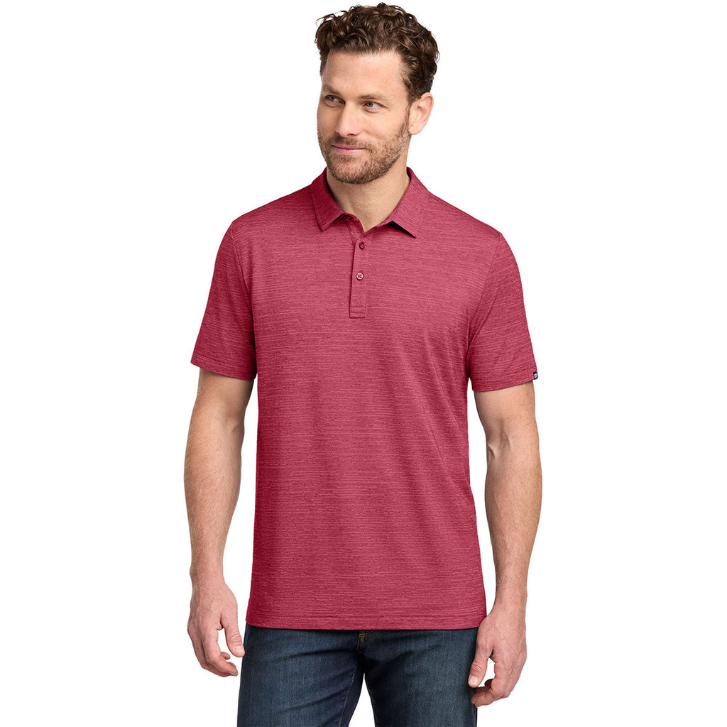TravisMathew Men's Scooter Red Heather Crestview Polo
