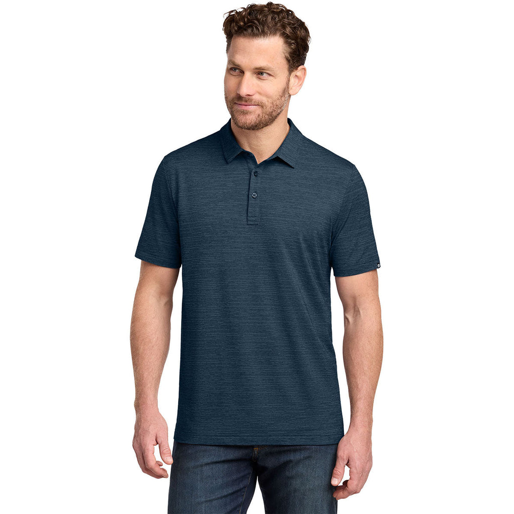 TravisMathew Men's Vintage Indigo Heather Crestview Polo