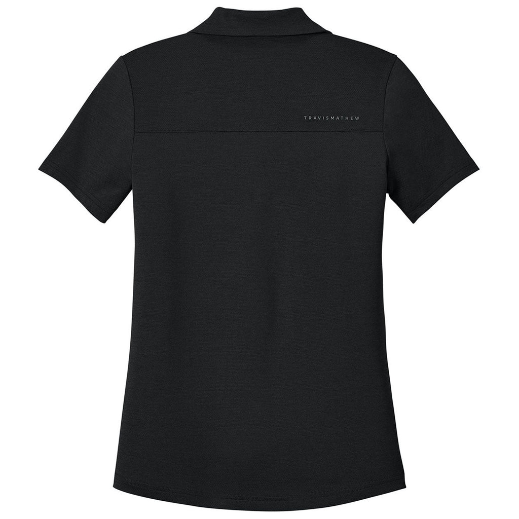 TravisMathew Women's Black Onward Polo