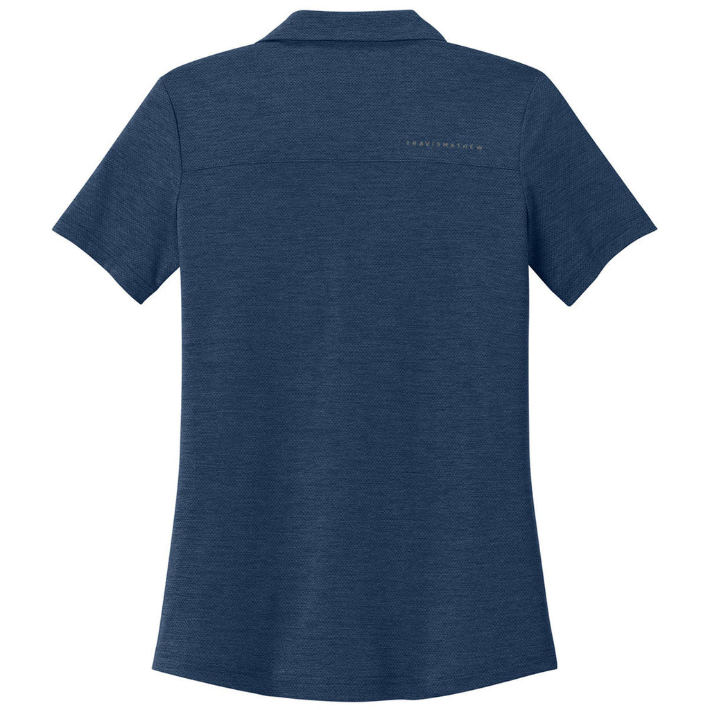 TravisMathew Women's Navy Heather Onward Polo