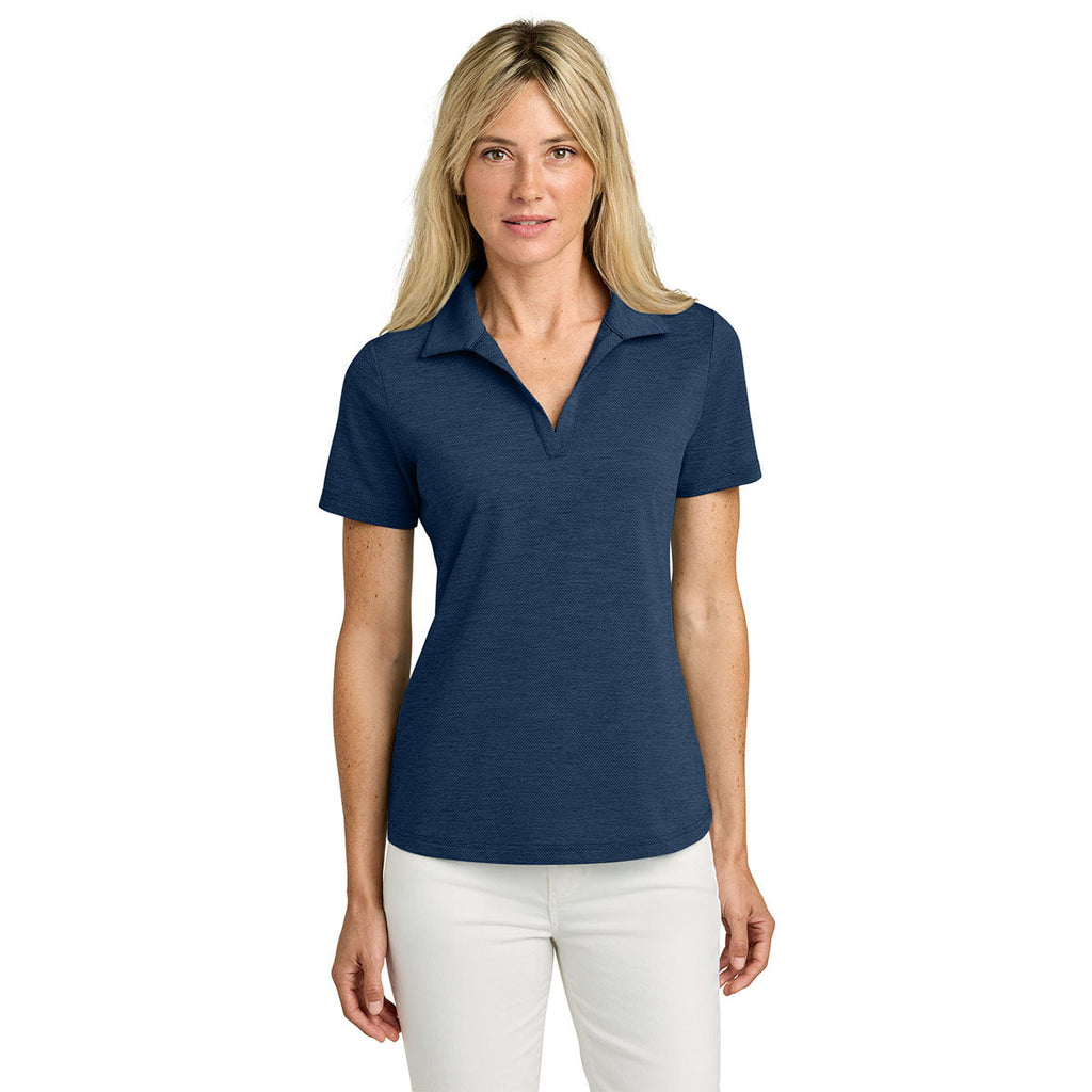 TravisMathew Women's Navy Heather Onward Polo