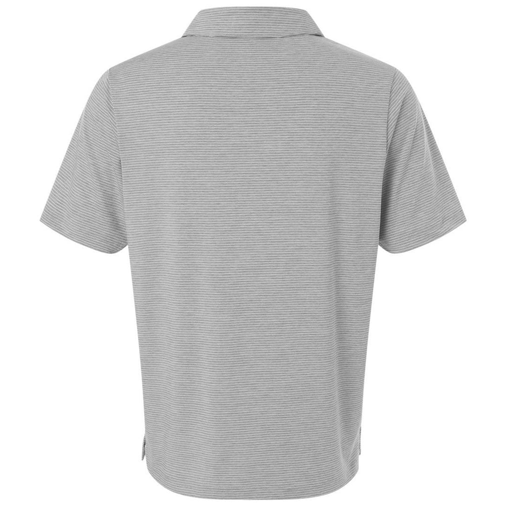 Team 365 Men's Athletic Heather/White Relay Heathered Stripe Polo