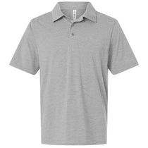 Team 365 Men's Athletic Heather/White Relay Heathered Stripe Polo