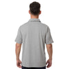 Team 365 Men's Athletic Heather/White Relay Heathered Stripe Polo