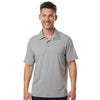 Team 365 Men's Athletic Heather/White Relay Heathered Stripe Polo