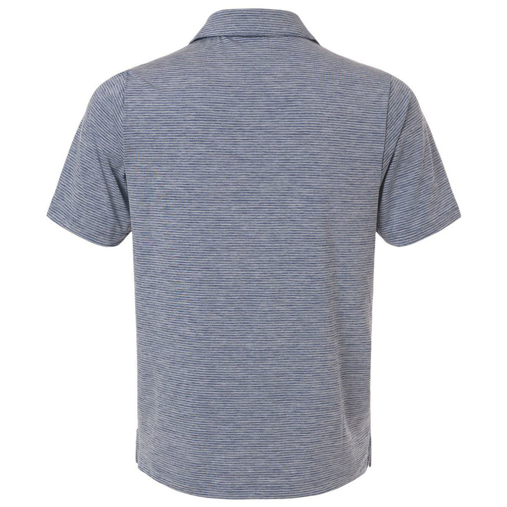 Team 365 Men's Sport Dark Navy Heather/White Relay Heathered Stripe Polo