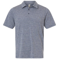Team 365 Men's Sport Dark Navy Heather/White Relay Heathered Stripe Polo